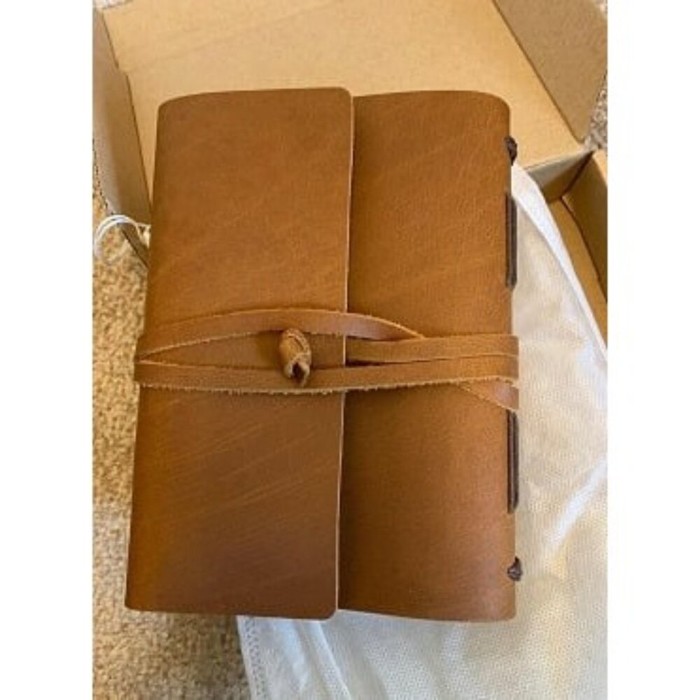 New Leather Journal Writing Notebook - Genuine Leather Bound Daily Notepad